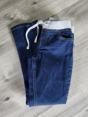 Justice Dark Wash with Sweat Band Super Skinny Size 8 NWOT